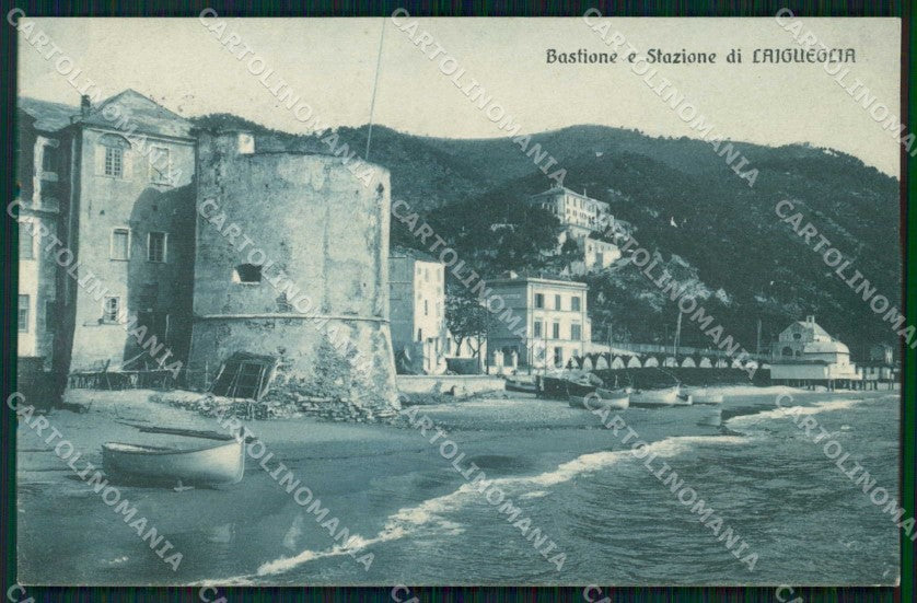 Savona Laigueglia Bastione Stazione Barche cartolina RB8674 – fronte