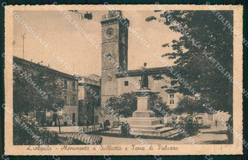 L'Aquila Città Monumento a Sallustio Torre di Palazzo cartolina RB8678 – fronte