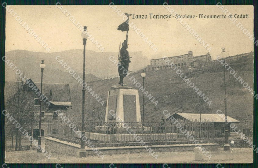 Torino Lanzo Torinese Stazione Monumento ai Caduti cartolina RB8680 – fronte