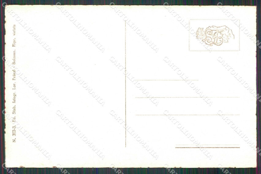 Bolzano Braies Val Pusteria Lago Franzl 303/3 cartolina RB8688 – retro