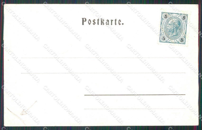 Bolzano Dobbiaco Landro Stengel 2773 PIEGHINA cartolina RB8689 – retro