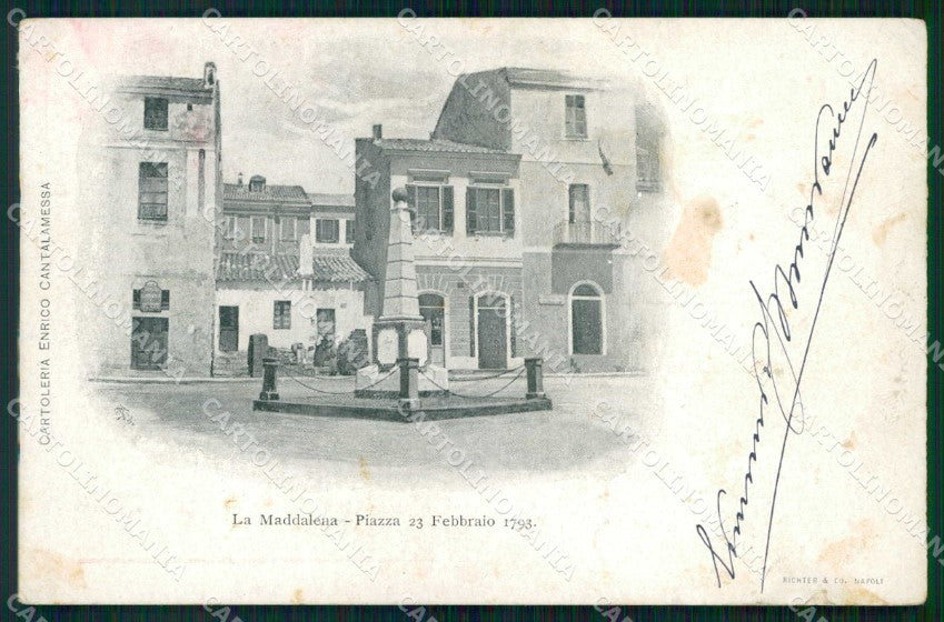 Sassari La Maddalena Piazza 23 Febbraio 1793 cartolina RB8693 – fronte