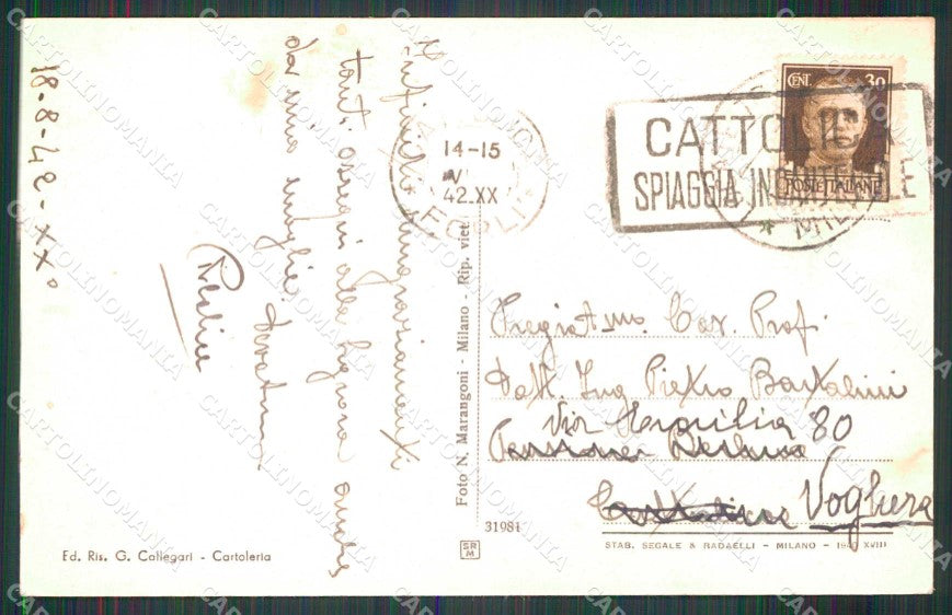 Milano Locate Triulzi Monumento ai Caduti cartolina RB8695 – retro