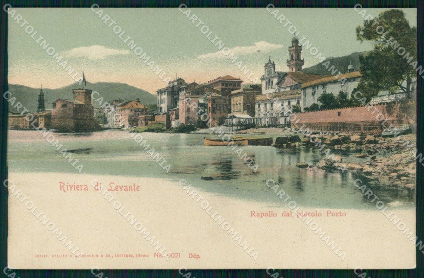 Genova Rapallo Piccolo Porto Riviera di Levante cartolina RB8699 – fronte