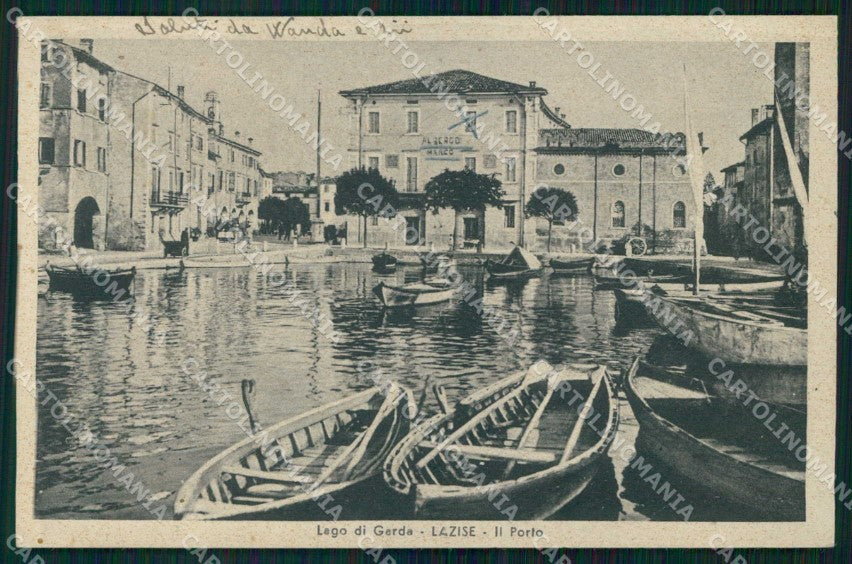 Verona Lazise Lago di Garda Porto Barche cartolina RB8701 – fronte