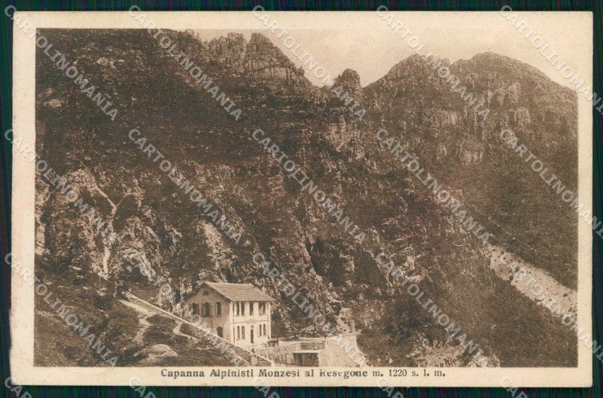 Lecco Erve Capanna Alpinisti Monzesi Resegone cartolina RB8721 – fronte