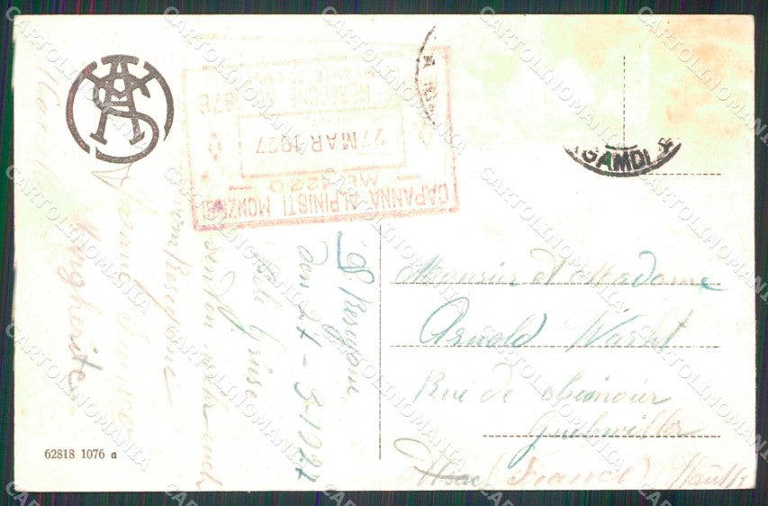 Lecco Erve Capanna Alpinisti Monzesi Resegone cartolina RB8721 – retro