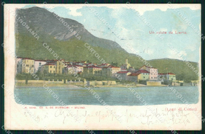 Lecco Lierna Saluto da Lago di Como cartolina RB8734 – fronte