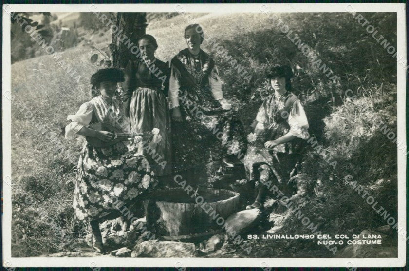 Belluno Livinallongo del Col di Lana Nuovo Costume Foto cartolina RB8737 – fronte