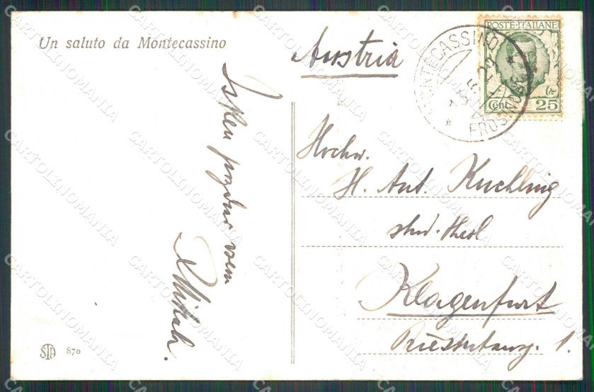 Frosinone Montecassino Badia Lato Occidentale Alterocca 870 cartolina RB8750 – retro