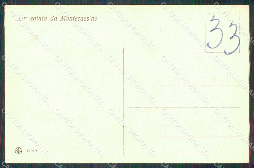 Frosinone Montecassino Lato Sud Ovest Alterocca 12949 cartolina RB8757 – retro
