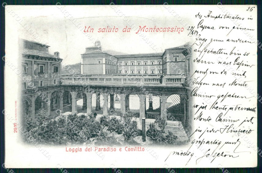 Frosinone Montecassino Saluto da Convitto Alterocca 2916 cartolina RB8759 – fronte