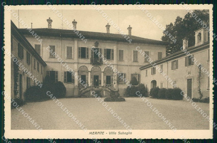 Lecco Merate Villa Subaglio cartolina RB8778 – fronte