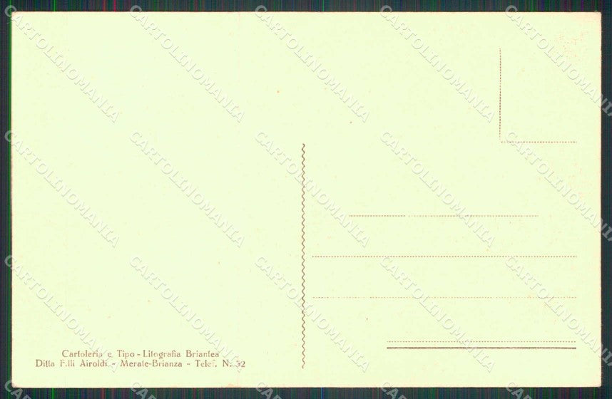 Lecco Merate Interno del Convento di Sabbioncello cartolina RB8782 – retro