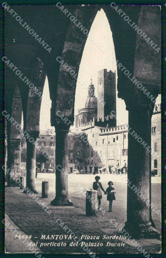 Mantova Città Piazza Sordello dal Porticato del Palazzo Ducale cartolina RB8793 – fronte