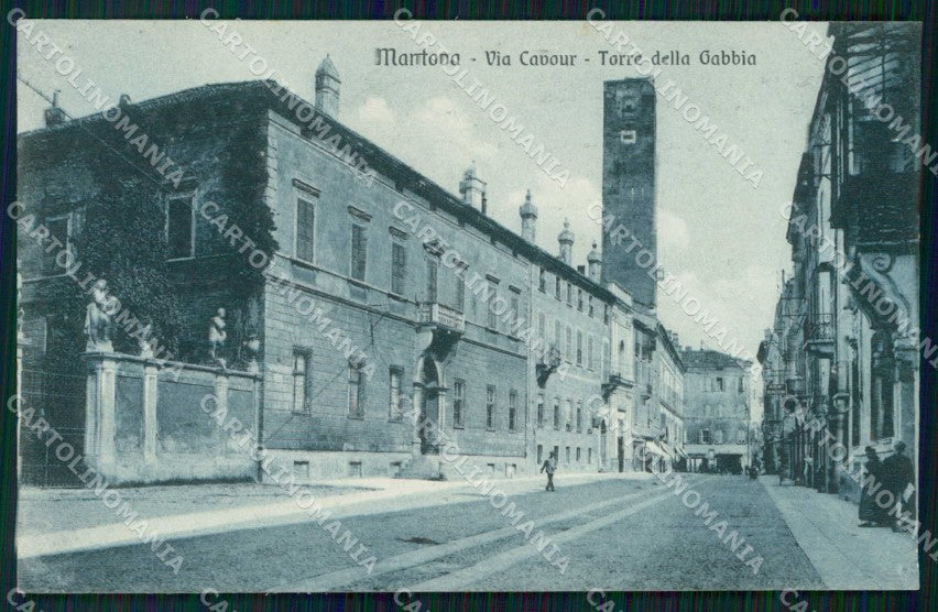 Mantova Città Via Cavour Torre della Gabbia cartolina RB8803 – fronte