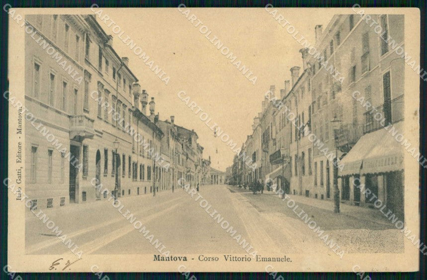 Mantova Città Corso Vittorio Emanuele PIEGHE cartolina RB8806 – fronte