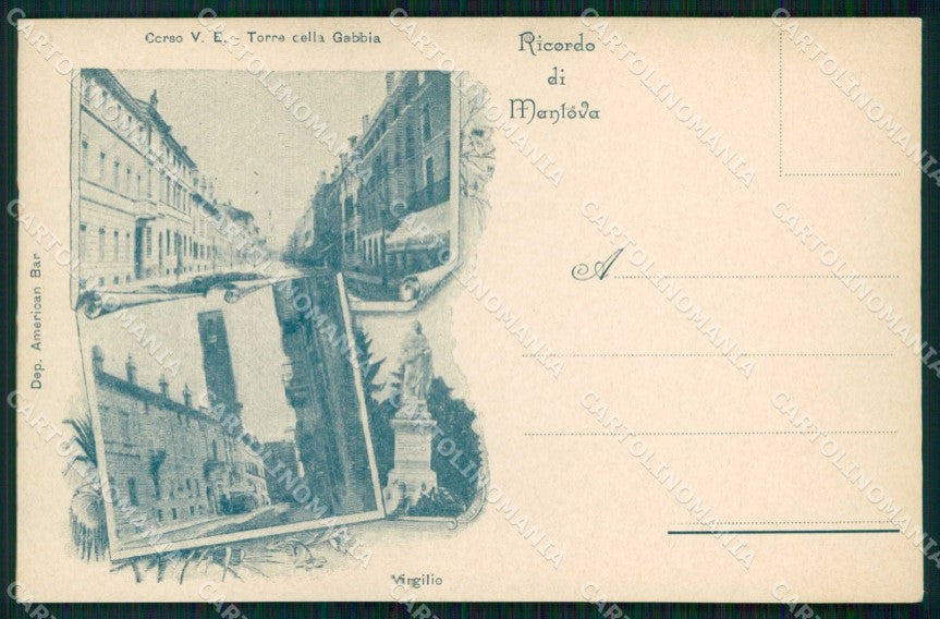 Mantova Città Ricordo di Corso Vittorio Emanuele Virgilio cartolina RB8810 – fronte