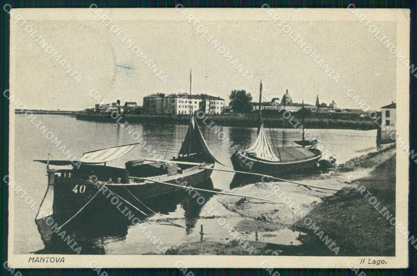 Mantova Città Lago Barche cartolina RB8813 – fronte