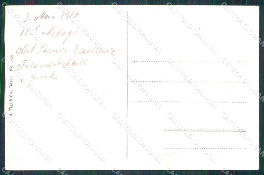 Bolzano Mals cartolina RB8864 – retro