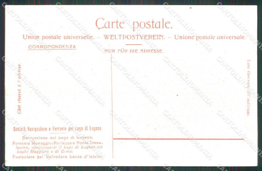 Como Menaggio Lago di Piano Barca cartolina RB8869 – retro