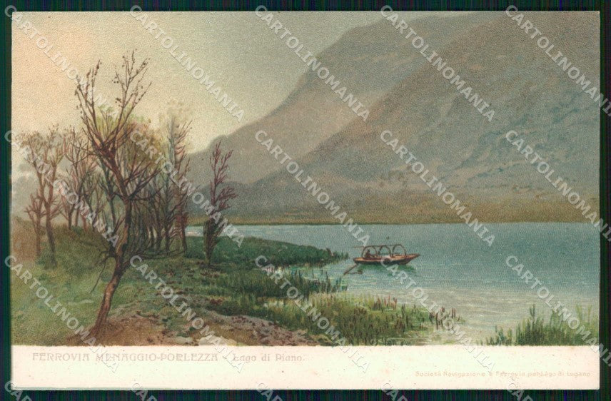 Como Menaggio Lago di Piano Barca cartolina RB8870 – fronte