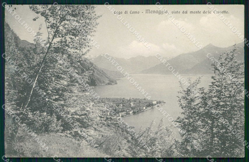 Como Menaggio Lago Visto dal Monte della crocetta Brunner 202 cartolina RB8873 – fronte