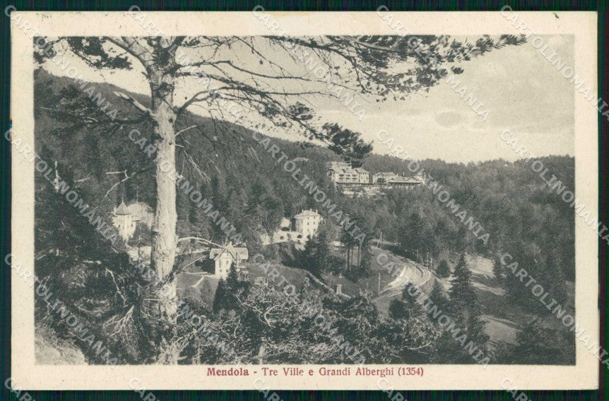 Trento Passo della Mendola Tre Ville Grandi Alberghi cartolina RB8918 – fronte