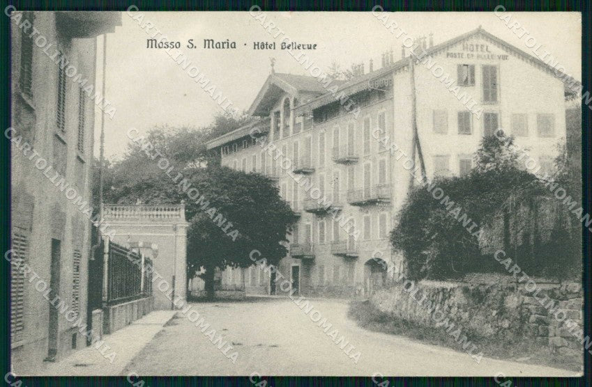 Biella Mosso Santa Maria Hotel Bellevue cartolina RB8940 – fronte