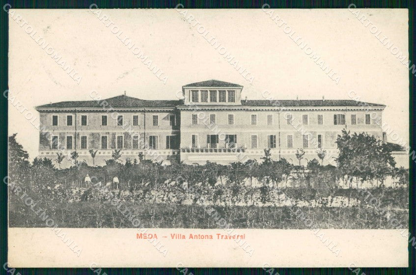 Milano Monza Meda Villa Antona Traversi PIEGHINA cartolina RB8943 – fronte