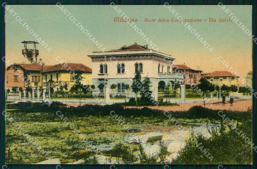 Milano Cusano Milanino Viale della Cooperazione Via Quiete cartolina RB8955 – fronte