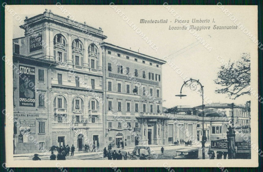 Pistoia Montecatini Terme Piazza Umberto I Locanda Scannavini cartolina RB8959 – fronte