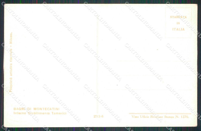Pistoia Montecatini Terme Bagni Dame Guerzoni cartolina RB8962 – retro