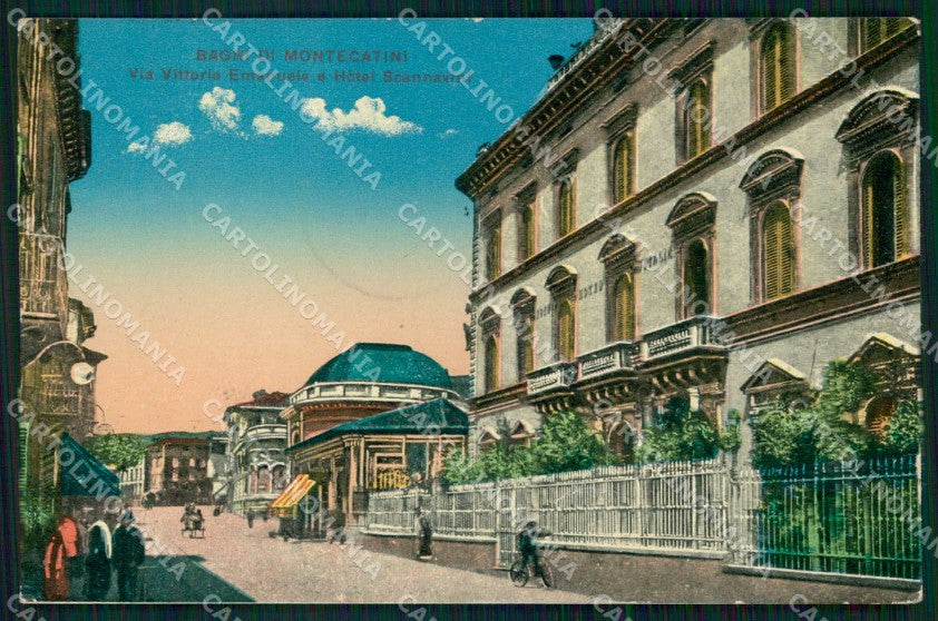 Pistoia Montecatini Terme Via Vitt Emanuele Hotel Scannavini cartolina RB8969 – fronte