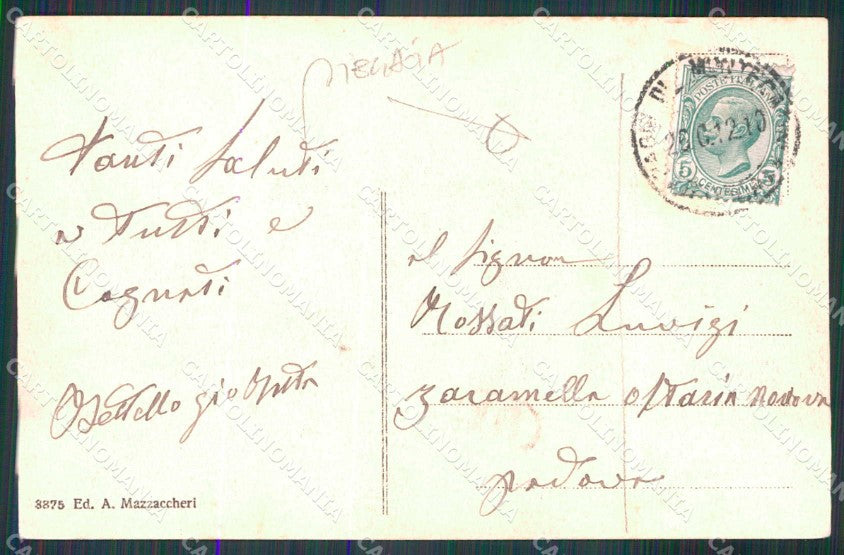 Pistoia Montecatini Terme Funicolare in Discesa PIEGATA cartolina RB8974 – retro