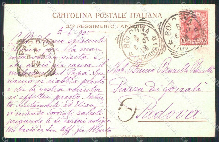 Messina Città Presa della Cittadella 35° Reggimento Fanteria cartolina RB9017 – retro