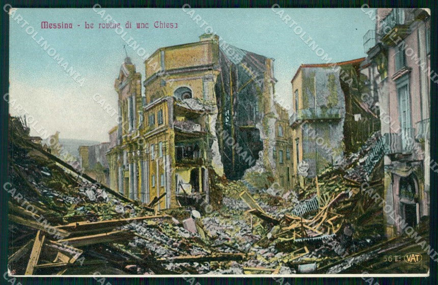 Messina Città Rovine di una Chiesa Alterocca 5613 cartolina RB9024 – fronte