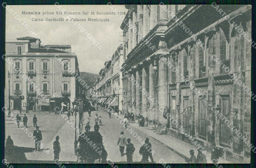 Messina Città Corso Garibaldi Palazzo Municipale Alterocca 251 cartolina RB9048 – fronte
