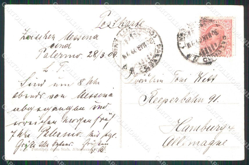 Messina Città Rovine della Porta Alterocca 2150 cartolina RB9051 – retro