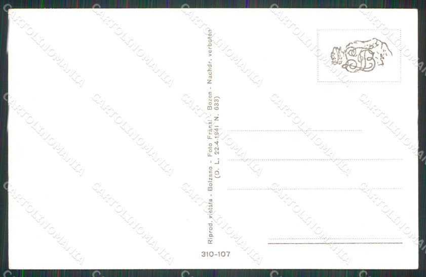 Bolzano Merano Castel Tirolo Franzl 310/107 cartolina RB9074 – retro