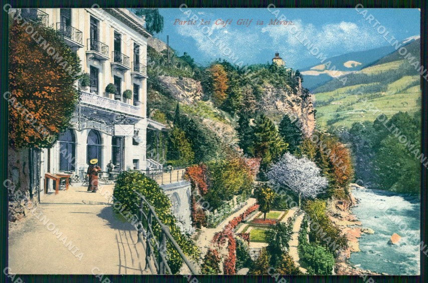 Bolzano Merano Cafè Gilf Giardini cartolina RB9078 – fronte