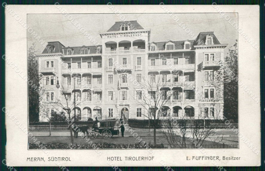 Bolzano Merano Sudtirolo Hotel Tirolerhof PIEGATA cartolina RB9087 – fronte