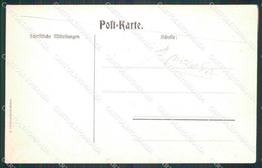 Bolzano Merano Sudtirolo Hotel Tirolerhof PIEGATA cartolina RB9087 – retro