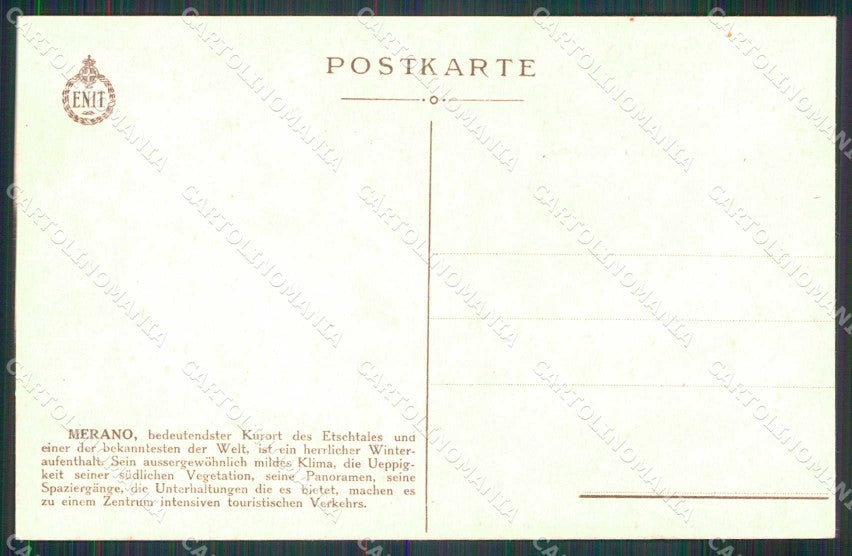 Bolzano Merano Enit Turistica cartolina RB9104 – retro