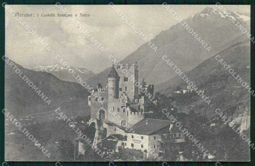 Bolzano Merano Castelli Fontana Torre Franzl 310/75 cartolina RB9127 – fronte