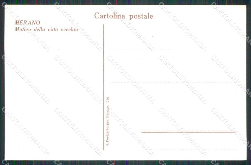 Bolzano Merano Motivo della Città Vecchia Foto cartolina RB9128 – retro
