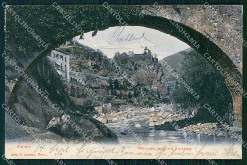 Bolzano Merano Ponte Romano Castel San Zeno cartolina RB9132 – fronte