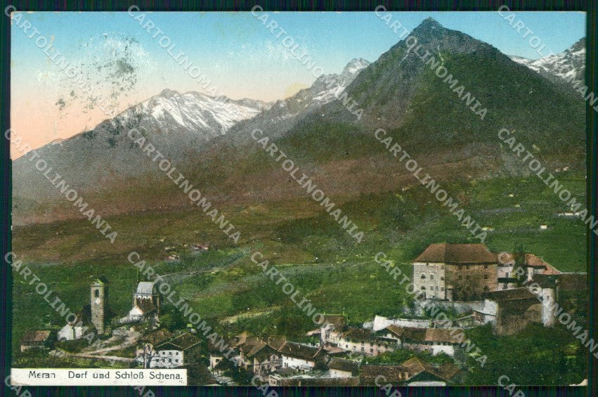 Bolzano Merano Villaggio Castello di Scena cartolina RB9133 – fronte