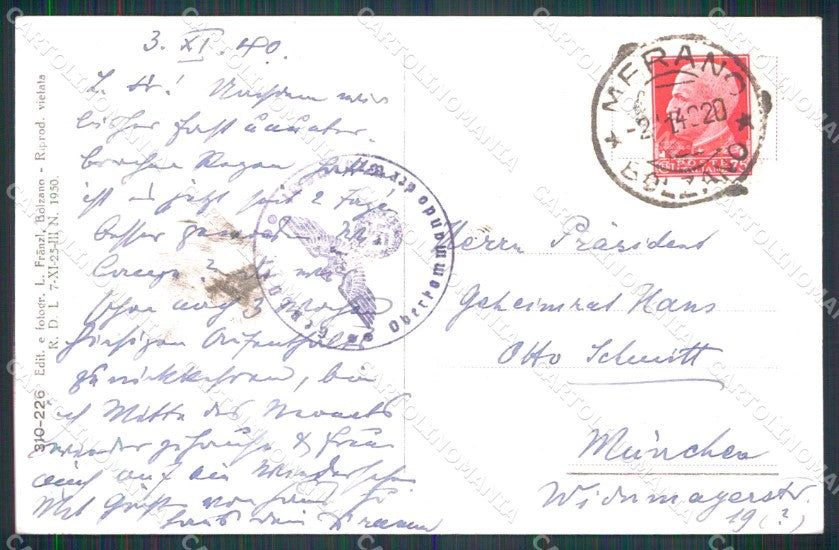 Bolzano Merano Portici Carabinieri Franzl 310/226 cartolina RB9141 – retro