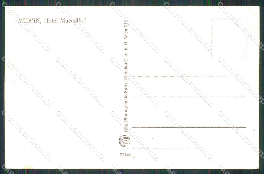 Bolzano Merano Hotel Maendlhof Foto cartolina RB9154 – retro